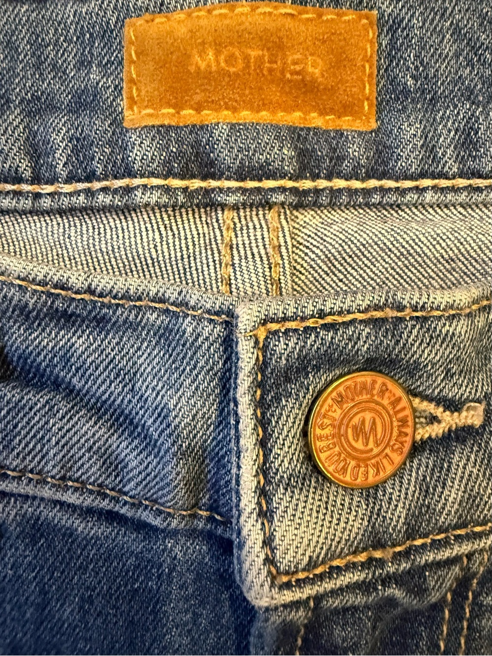 MOTHER Straight Leg Jeans - the mid rise Dazzler ankle fray - Picture 4 of 11